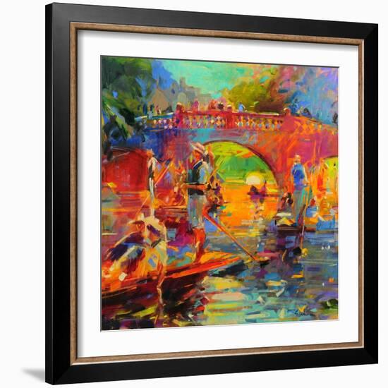 Punts, Clare Bridge-Peter Graham-Framed Giclee Print