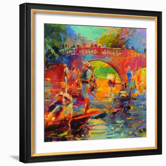 Punts, Clare Bridge-Peter Graham-Framed Giclee Print