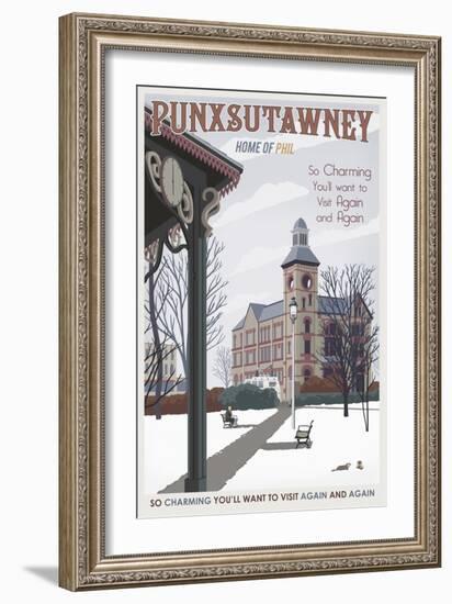 Punxsutawney-Steve Thomas-Framed Giclee Print