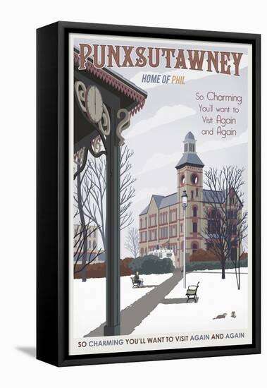 Punxsutawney-Steve Thomas-Framed Premier Image Canvas