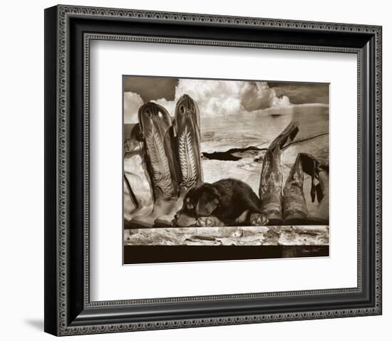 Pup n Boots-Barry Hart-Framed Art Print