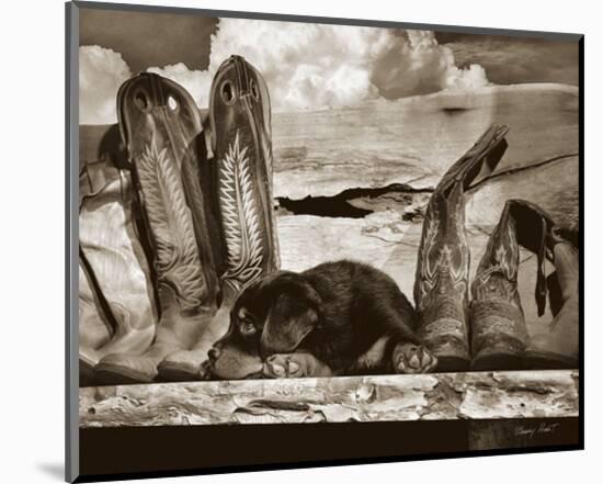 Pup n Boots-Barry Hart-Mounted Art Print