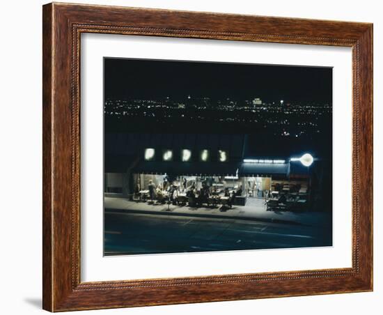 Pupi's Combination Bakery and Sidewalk Cafe on Sunset Strip-Ralph Crane-Framed Photographic Print