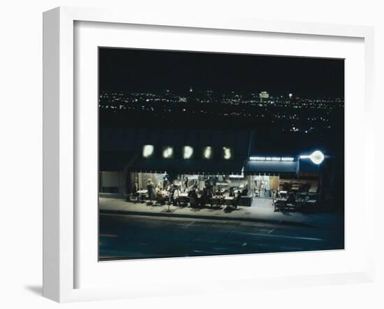 Pupi's Combination Bakery and Sidewalk Cafe on Sunset Strip-Ralph Crane-Framed Photographic Print