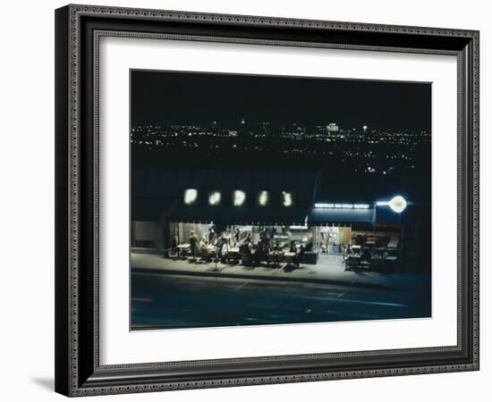 Pupi's Combination Bakery and Sidewalk Cafe on Sunset Strip-Ralph Crane-Framed Photographic Print