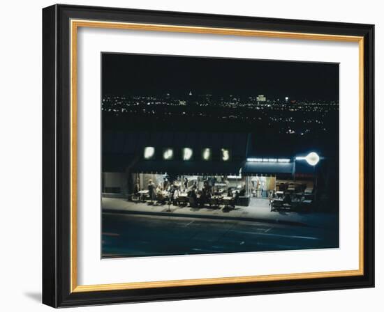 Pupi's Combination Bakery and Sidewalk Cafe on Sunset Strip-Ralph Crane-Framed Photographic Print