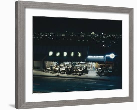 Pupi's Combination Bakery and Sidewalk Cafe on Sunset Strip-Ralph Crane-Framed Photographic Print