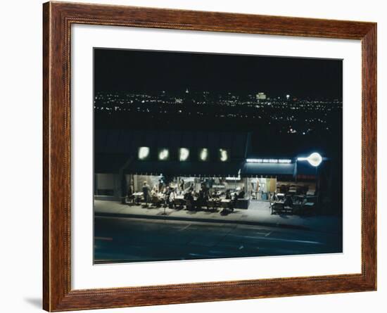 Pupi's Combination Bakery and Sidewalk Cafe on Sunset Strip-Ralph Crane-Framed Photographic Print