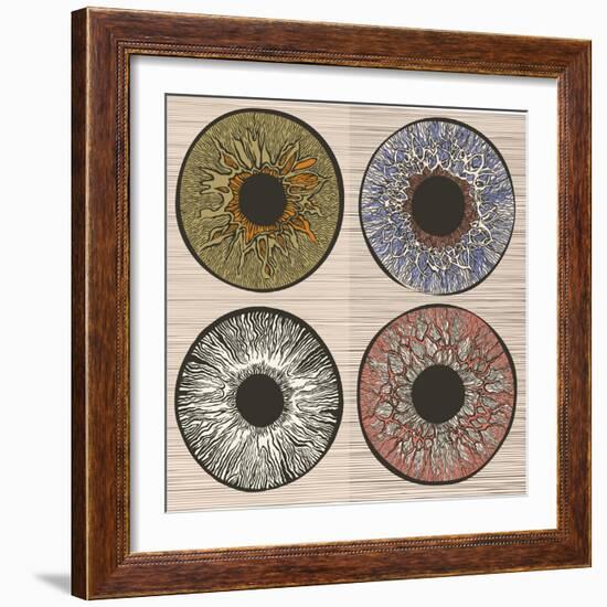 Pupil Variations. Macro Human Eye.-RYGER-Framed Art Print