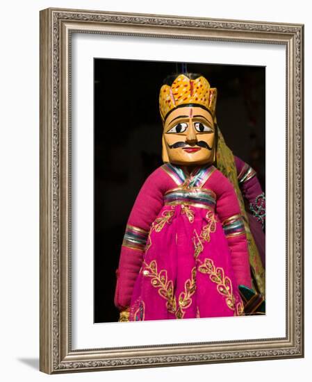 Puppet Souvenirs at Pushkar Camel Fair, India-Walter Bibikow-Framed Photographic Print