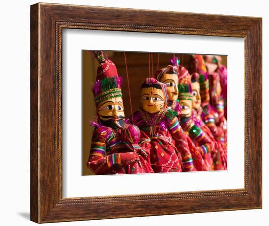 Puppet Souvenirs, Jaipur City Palace Complex, India-Walter Bibikow-Framed Photographic Print