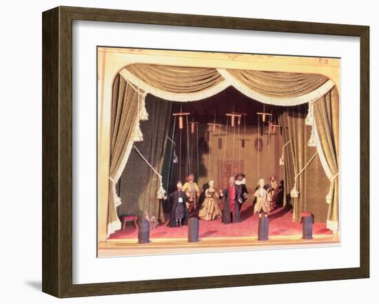 Puppet Theatre with Marionettes, 18th Century-null-Framed Giclee Print