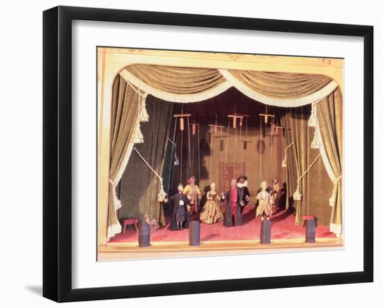 Puppet Theatre with Marionettes, 18th Century-null-Framed Giclee Print