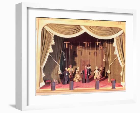 Puppet Theatre with Marionettes, 18th Century-null-Framed Giclee Print