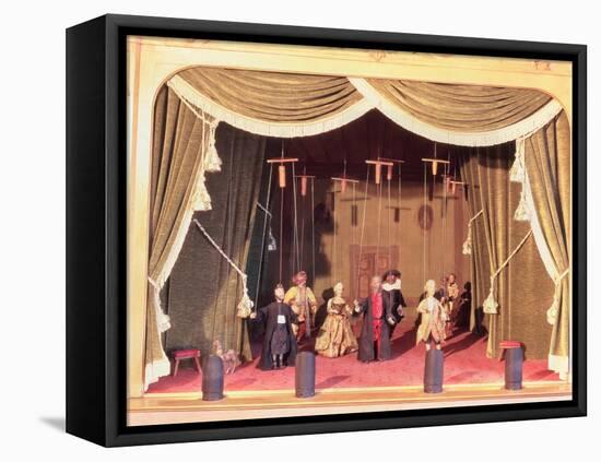 Puppet Theatre with Marionettes, 18th Century-null-Framed Premier Image Canvas