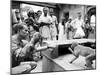 Puppeteer Bil Baird playing with a monkey, March 1962.-James Burke-Mounted Premium Photographic Print