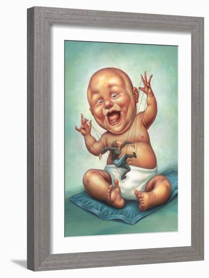 Puppetmaster, 2001 (Acrylic on Illustration Board)-Anita Kunz-Framed Giclee Print