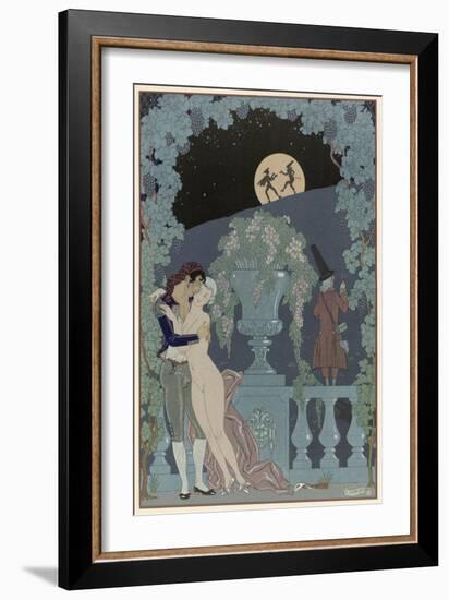 Puppets, Illustration For Fetes Galantes by Paul Verlaine-Georges Barbier-Framed Giclee Print