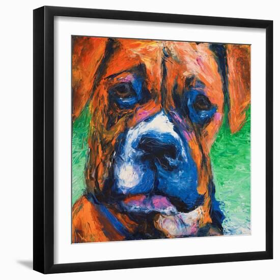 Puppy Dog Eyes II-Walt Johnson-Framed Art Print