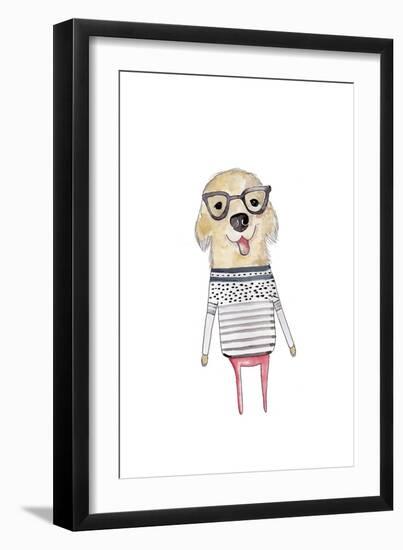 Puppy Glasses-Leah Straatsma-Framed Art Print