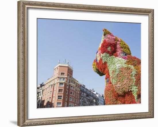 Puppy, the Dog Flower Sculpture by Jeff Koons, Bilbao, Basque Country, Spain, Europe-Christian Kober-Framed Photographic Print