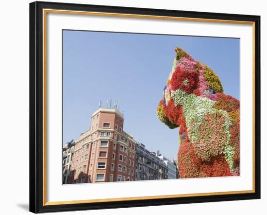 Puppy, the Dog Flower Sculpture by Jeff Koons, Bilbao, Basque Country, Spain, Europe-Christian Kober-Framed Photographic Print