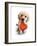 Puppy with Red Heart-MAKIKO-Framed Giclee Print