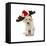 Puppy with Santa Hat and Reindeer Ears-Lew Robertson-Framed Premier Image Canvas