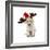 Puppy with Santa Hat and Reindeer Ears-Lew Robertson-Framed Photographic Print