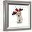 Puppy with Santa Hat and Reindeer Ears-Lew Robertson-Framed Photographic Print