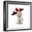 Puppy with Santa Hat and Reindeer Ears-Lew Robertson-Framed Photographic Print