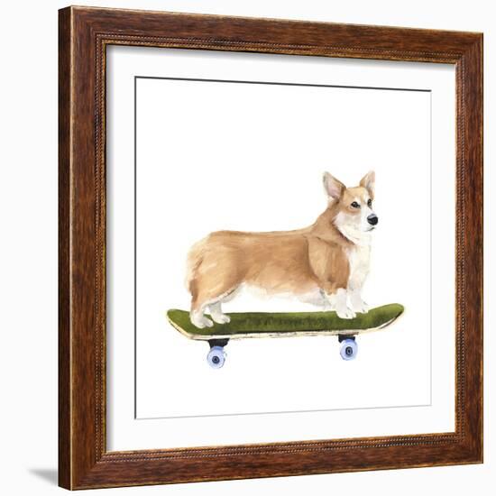 Pups on Wheels III-Annie Warren-Framed Art Print