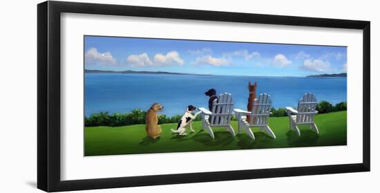 Pups with a View-Carol Saxe-Framed Art Print