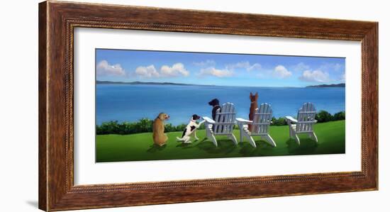 Pups with a View-Carol Saxe-Framed Art Print