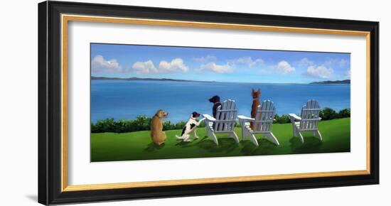 Pups with a View-Carol Saxe-Framed Art Print