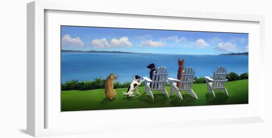 Pups with a View-Carol Saxe-Framed Art Print