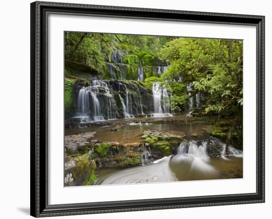 Purakanui Falls, Catlins, Otago, South Island, New Zealand-Rainer Mirau-Framed Photographic Print