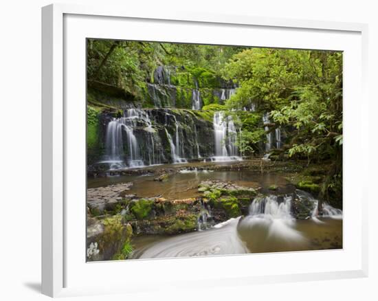 Purakanui Falls, Catlins, Otago, South Island, New Zealand-Rainer Mirau-Framed Photographic Print