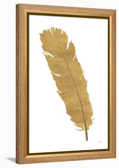 Pure Gold Feather V-Chris Paschke-Framed Stretched Canvas