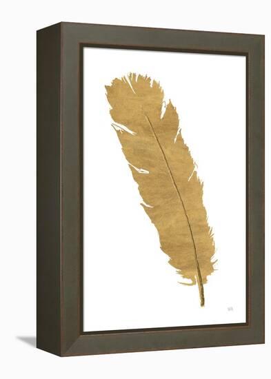 Pure Gold Feather V-Chris Paschke-Framed Stretched Canvas