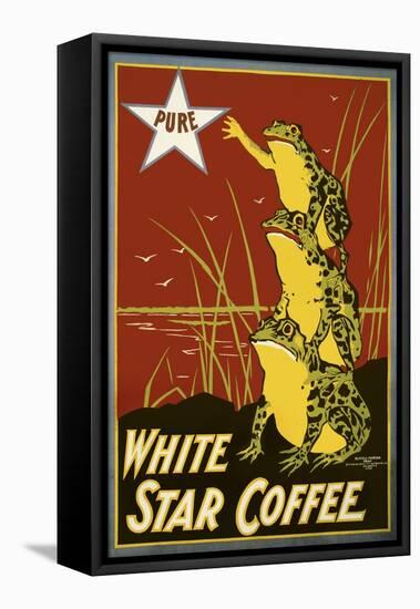 Pure White Star Coffee, Frogs-null-Framed Premier Image Canvas