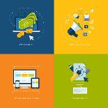 Flat Design Concept Icons for Web and Mobile Services and Apps-PureSolution-Art Print