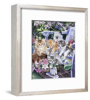 Purfect Gardening Buddies-Jenny Newland-Framed Giclee Print
