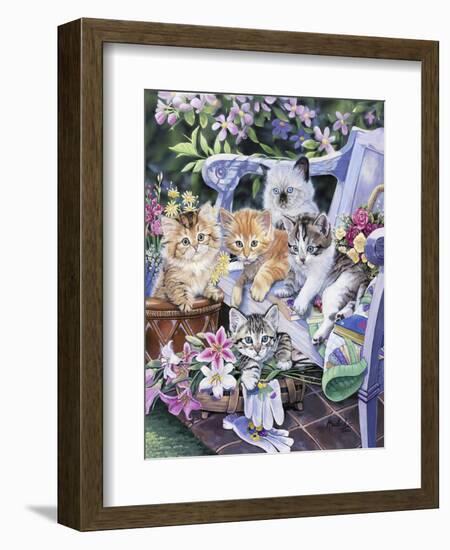 Purfect Gardening Buddies-Jenny Newland-Framed Giclee Print