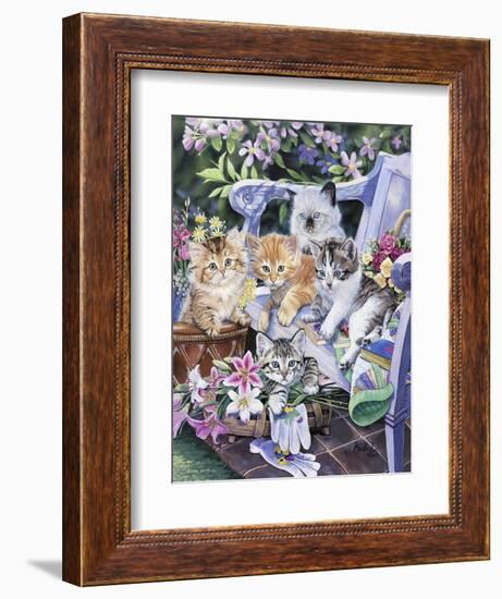 Purfect Gardening Buddies-Jenny Newland-Framed Giclee Print