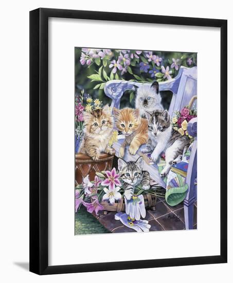 Purfect Gardening Buddies-Jenny Newland-Framed Giclee Print