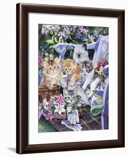 Purfect Gardening Buddies-Jenny Newland-Framed Giclee Print