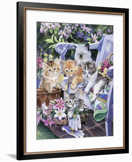 Purfect Gardening Buddies-Jenny Newland-Framed Giclee Print