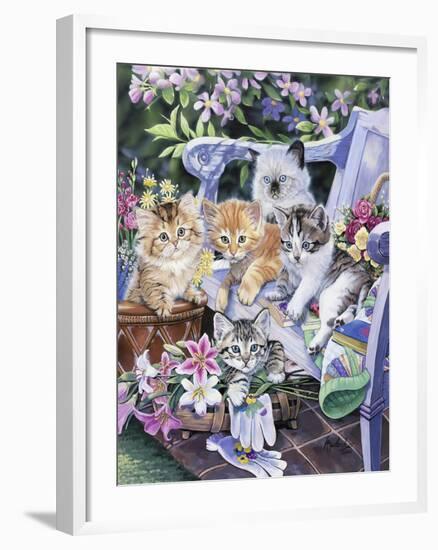 Purfect Gardening Buddies-Jenny Newland-Framed Giclee Print