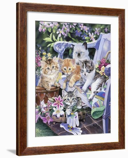 Purfect Gardening Buddies-Jenny Newland-Framed Giclee Print